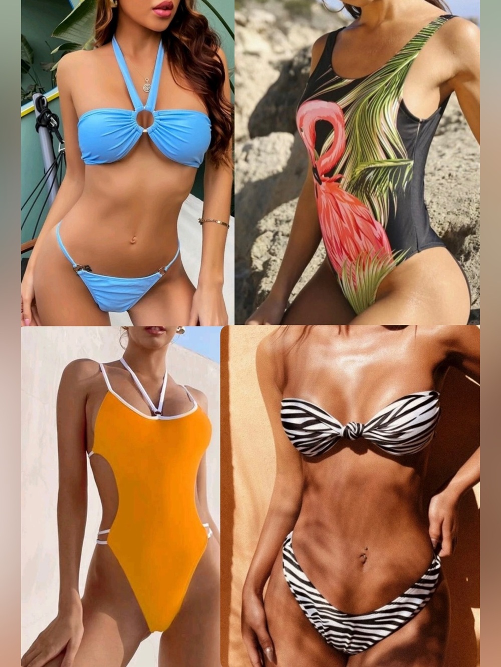 🔥SUMMER SALE🔥Women’s 4 Sets of Swimsuit One Piece and Bikini Bundle